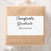Eenvoudige minimale felicitaties afstuderen voeg u etiket (Insitu)