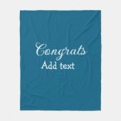 Eenvoudige minimale felicitaties afstuderen voeg u fleece deken (Voorkant)