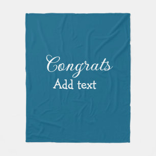 Eenvoudige minimale felicitaties afstuderen voeg u fleece deken