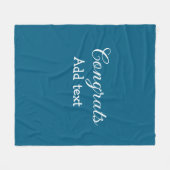 Eenvoudige minimale felicitaties afstuderen voeg u fleece deken (Voorkant (Horizontaal))