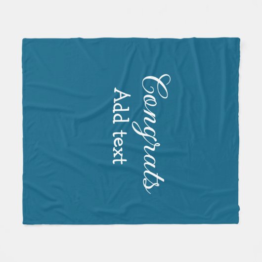 Eenvoudige minimale felicitaties afstuderen voeg u fleece deken (Voorkant (Horizontaal))