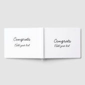 Eenvoudige minimale felicitaties afstuderen voeg u gastenboek (Volledig)