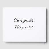 Eenvoudige minimale felicitaties afstuderen voeg u gastenboek (Achterkant)