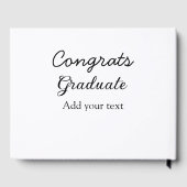 Eenvoudige minimale felicitaties afstuderen voeg u gastenboek (Achterkant)