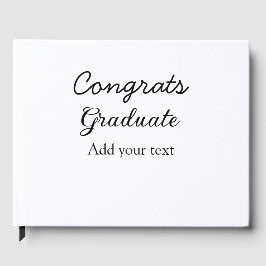 Eenvoudige minimale felicitaties afstuderen voeg u gastenboek