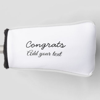 Eenvoudige minimale felicitaties afstuderen voeg u golfheadcover