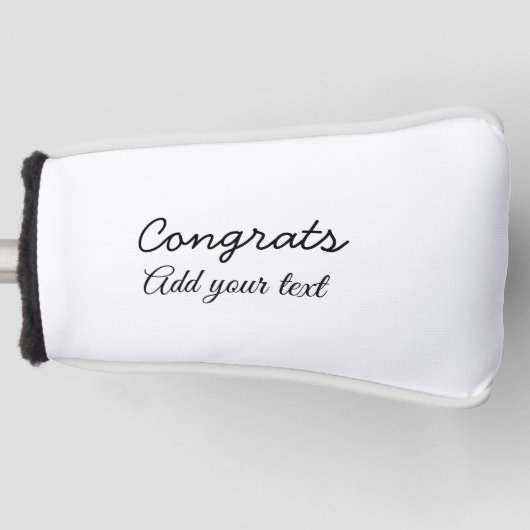 Eenvoudige minimale felicitaties afstuderen voeg u golfheadcover (Voorkant)
