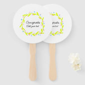 Eenvoudige minimale felicitaties afstuderen voeg u handwaaier (Voorkant en achterkant)