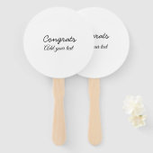 Eenvoudige minimale felicitaties afstuderen voeg u handwaaier (Voorkant en achterkant)