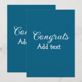 Eenvoudige minimale felicitaties afstuderen voeg u kaart (Voorkant / Achterkant)