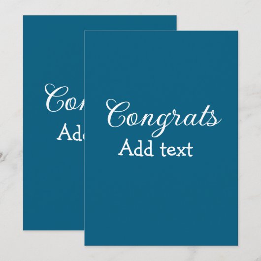 Eenvoudige minimale felicitaties afstuderen voeg u kaart (Voorkant / Achterkant)