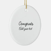 Eenvoudige minimale felicitaties afstuderen voeg u keramisch ornament (Rechts)