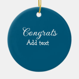 Eenvoudige minimale felicitaties afstuderen voeg u keramisch ornament