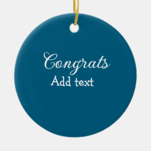 Eenvoudige minimale felicitaties afstuderen voeg u keramisch ornament