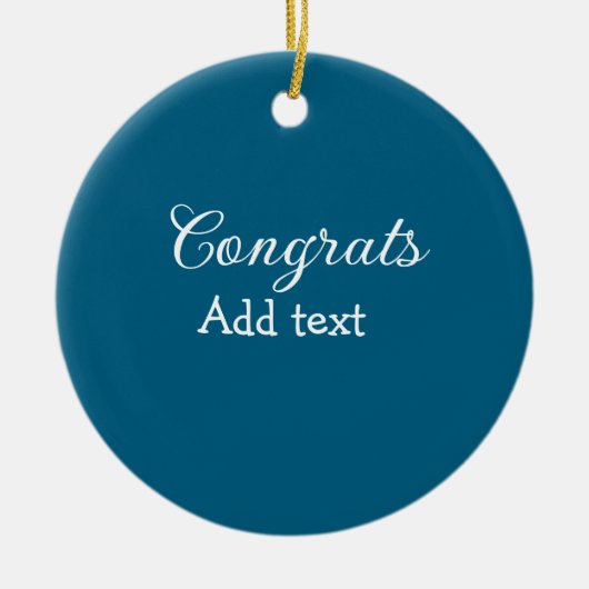 Eenvoudige minimale felicitaties afstuderen voeg u keramisch ornament (Voorkant)