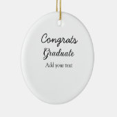 Eenvoudige minimale felicitaties afstuderen voeg u keramisch ornament (Rechts)