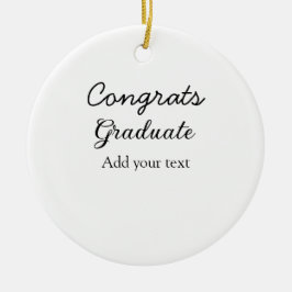Eenvoudige minimale felicitaties afstuderen voeg u keramisch ornament