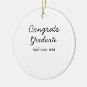 Eenvoudige minimale felicitaties afstuderen voeg u keramisch ornament (Links)