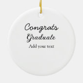 Eenvoudige minimale felicitaties afstuderen voeg u keramisch ornament (Achterkant)
