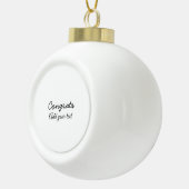 Eenvoudige minimale felicitaties afstuderen voeg u keramische bal ornament (Rechts)