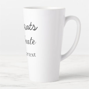 Eenvoudige minimale felicitaties afstuderen voeg u latte mok