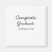 Eenvoudige minimale felicitaties afstuderen voeg u magneet (Voorkant)