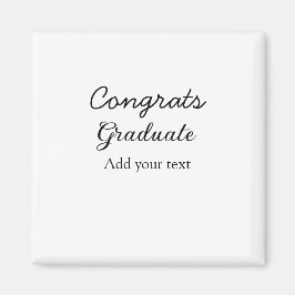 Eenvoudige minimale felicitaties afstuderen voeg u magneet