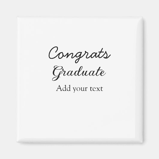 Eenvoudige minimale felicitaties afstuderen voeg u magneet (Voorkant)