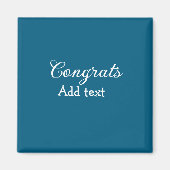 Eenvoudige minimale felicitaties afstuderen voeg u magneet (Voorkant)