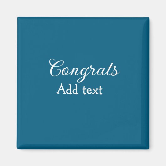 Eenvoudige minimale felicitaties afstuderen voeg u magneet (Voorkant)