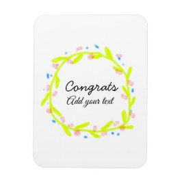 Eenvoudige minimale felicitaties afstuderen voeg u magneet