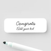 Eenvoudige minimale felicitaties afstuderen voeg u naamplaatje (In situ)