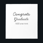 Eenvoudige minimale felicitaties afstuderen voeg u notitieblok<br><div class="desc">ontwerp</div>