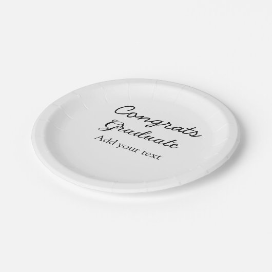 Eenvoudige minimale felicitaties afstuderen voeg u papieren bordje (Gekanteld)