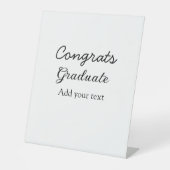 Eenvoudige minimale felicitaties afstuderen voeg u reclamebord met voetstuk (Voorkant)