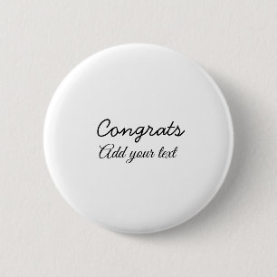 Eenvoudige minimale felicitaties afstuderen voeg u ronde button 5,7 cm