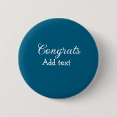Eenvoudige minimale felicitaties afstuderen voeg u ronde button 5,7 cm (Voorkant)