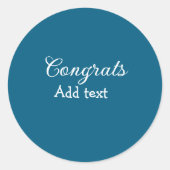 Eenvoudige minimale felicitaties afstuderen voeg u ronde sticker (Voorkant)