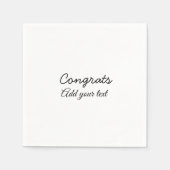 Eenvoudige minimale felicitaties afstuderen voeg u servet (Voorkant)