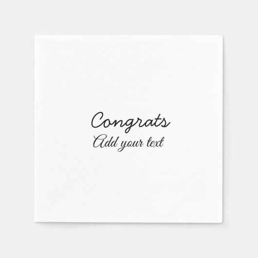 Eenvoudige minimale felicitaties afstuderen voeg u servet (Voorkant)