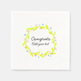 Eenvoudige minimale felicitaties afstuderen voeg u servet