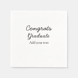 Eenvoudige minimale felicitaties afstuderen voeg u servet