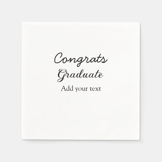 Eenvoudige minimale felicitaties afstuderen voeg u servet (Voorkant)