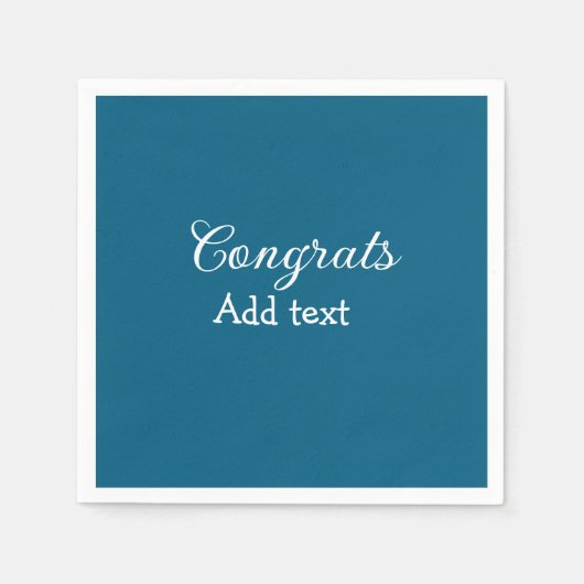 Eenvoudige minimale felicitaties afstuderen voeg u servet (Voorkant)