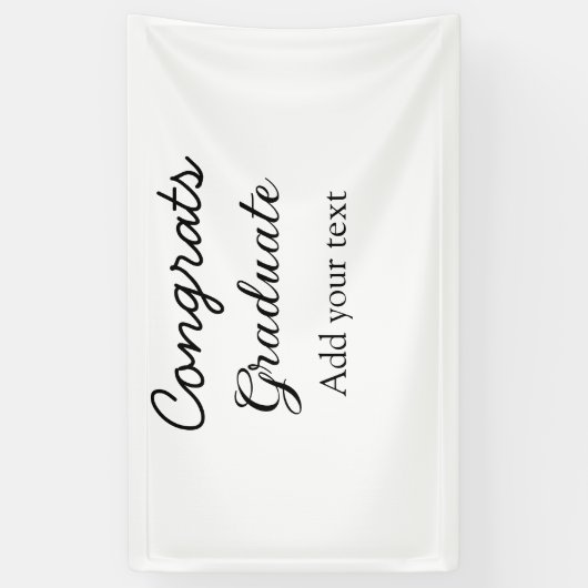 Eenvoudige minimale felicitaties afstuderen voeg u spandoek (Verticaal)