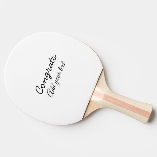 Eenvoudige minimale felicitaties afstuderen voeg u tafeltennisbatje (Zijkant)