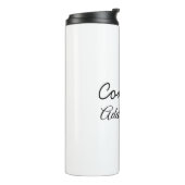 Eenvoudige minimale felicitaties afstuderen voeg u thermosbeker (Gedraaid links)