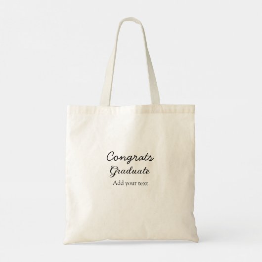 Eenvoudige minimale felicitaties afstuderen voeg u tote bag (Achterkant)