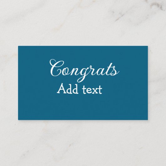 Eenvoudige minimale felicitaties afstuderen voeg u visitekaartje (Achterkant)