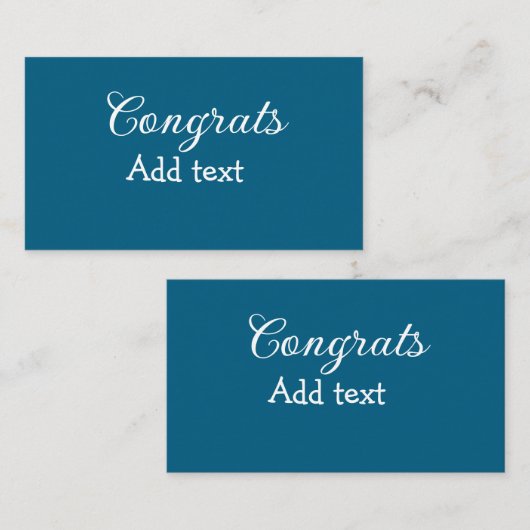 Eenvoudige minimale felicitaties afstuderen voeg u visitekaartje (Voorkant / Achterkant)